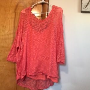 Bobbie Brooks cold shoulder/lace back top